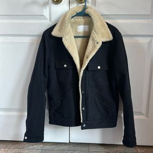 Sandro coat. Excellent condition. Size Small. Blue with wool inside. Very warm.
